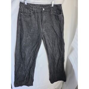 Jeans Men  Black Acid Wash Regular Mid Rise Straight Leg